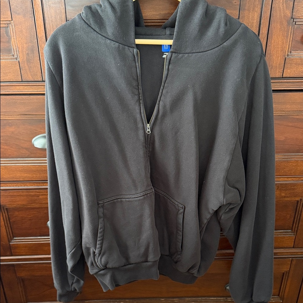 YZY Black Zip-Up Hoodie